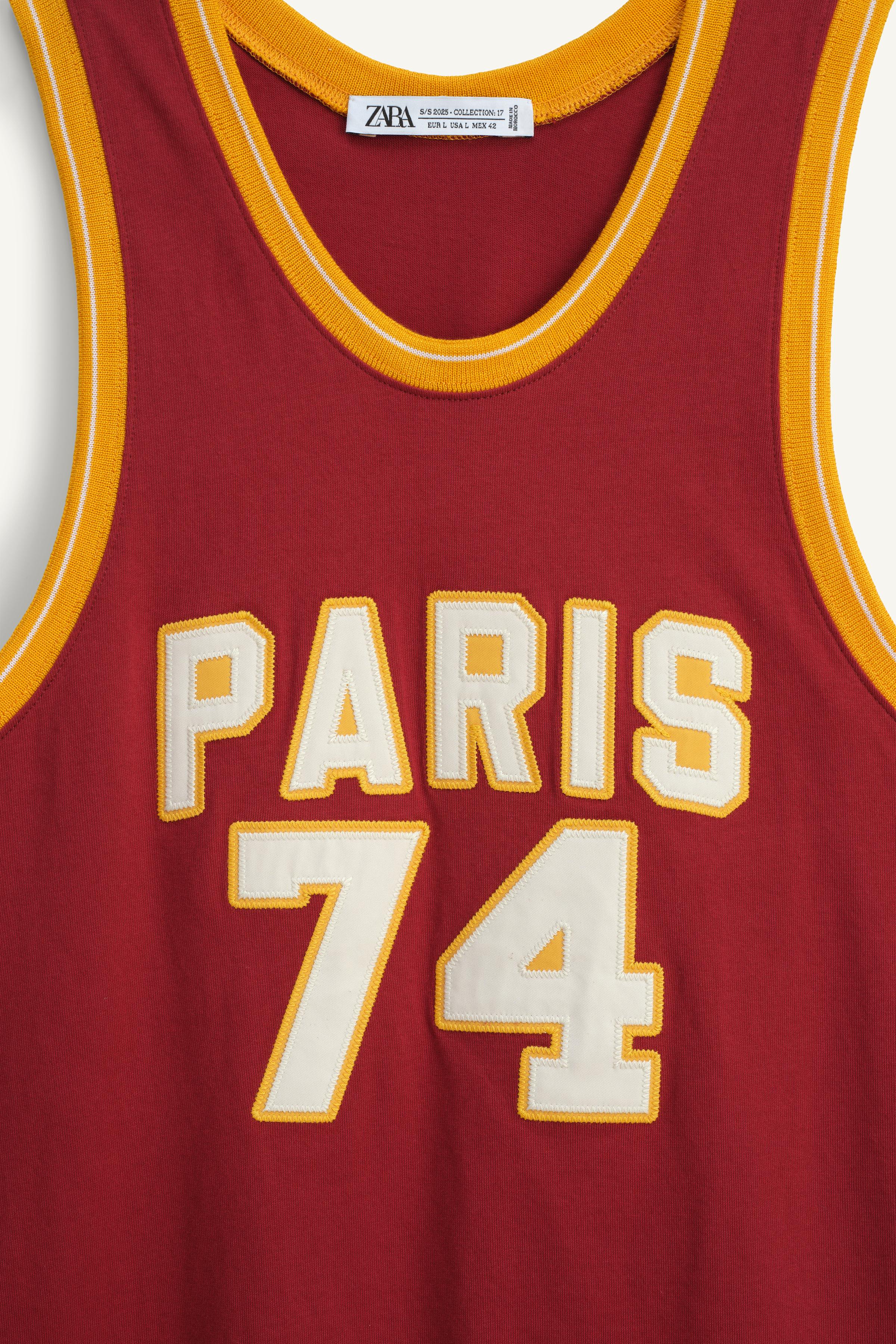 LIMITED EDITION NUMBER TANK TOP - Burgundy | ZARA United States