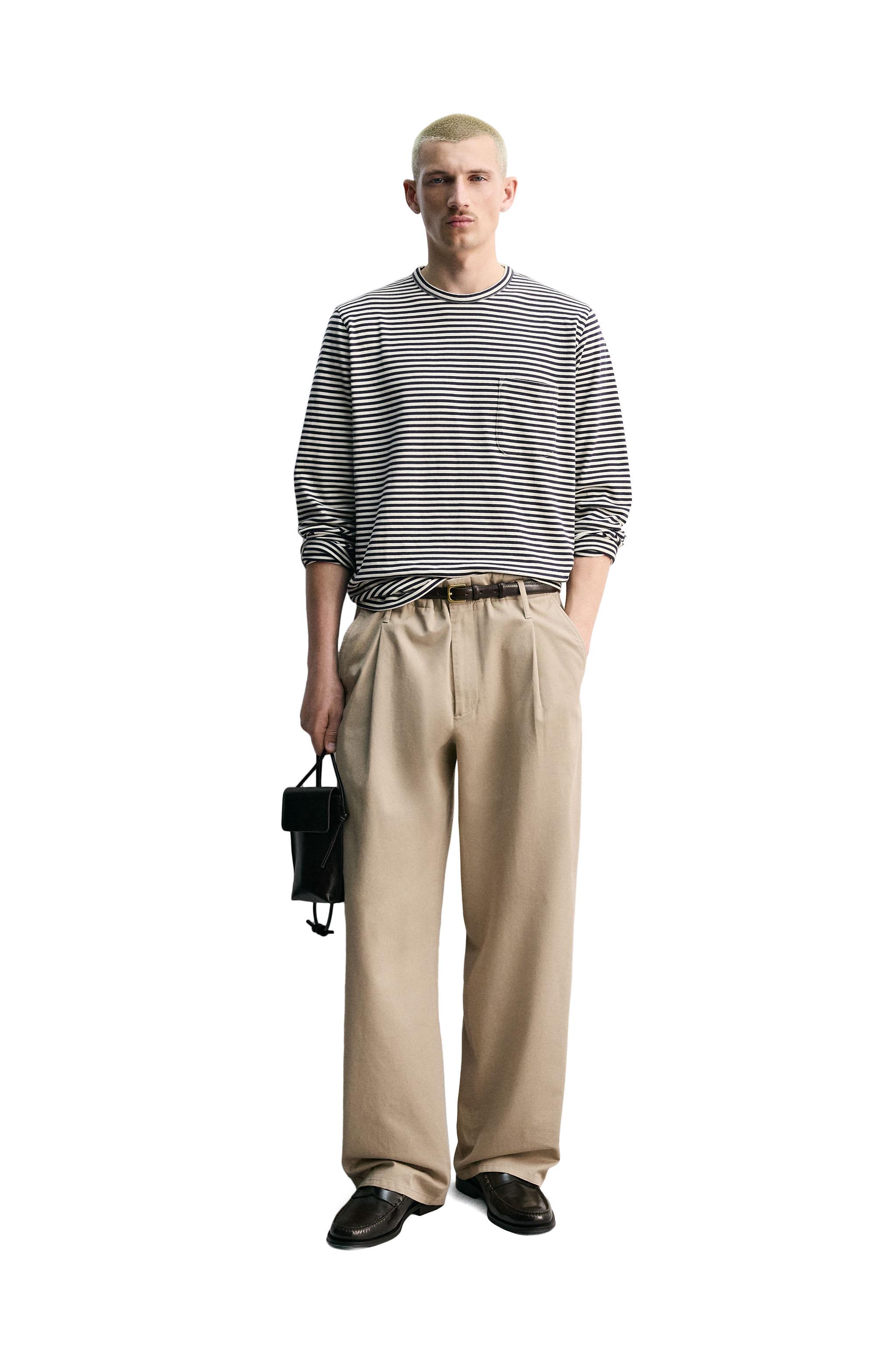 STRIPED JACQUARD T-SHIRT