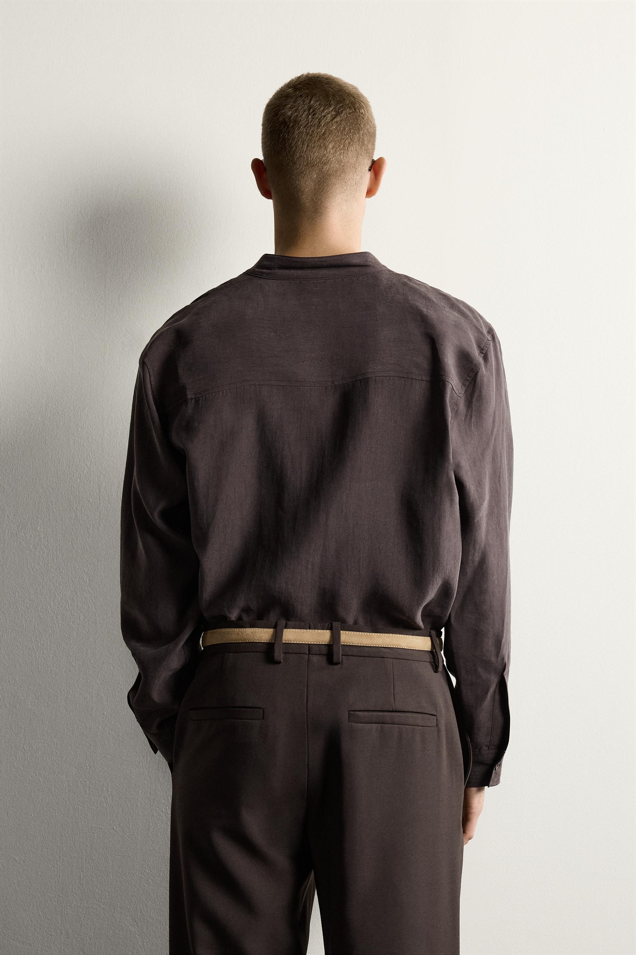 Zara RELAXED FIT DÖKÜMLÜ GÖMLEK görsel 3