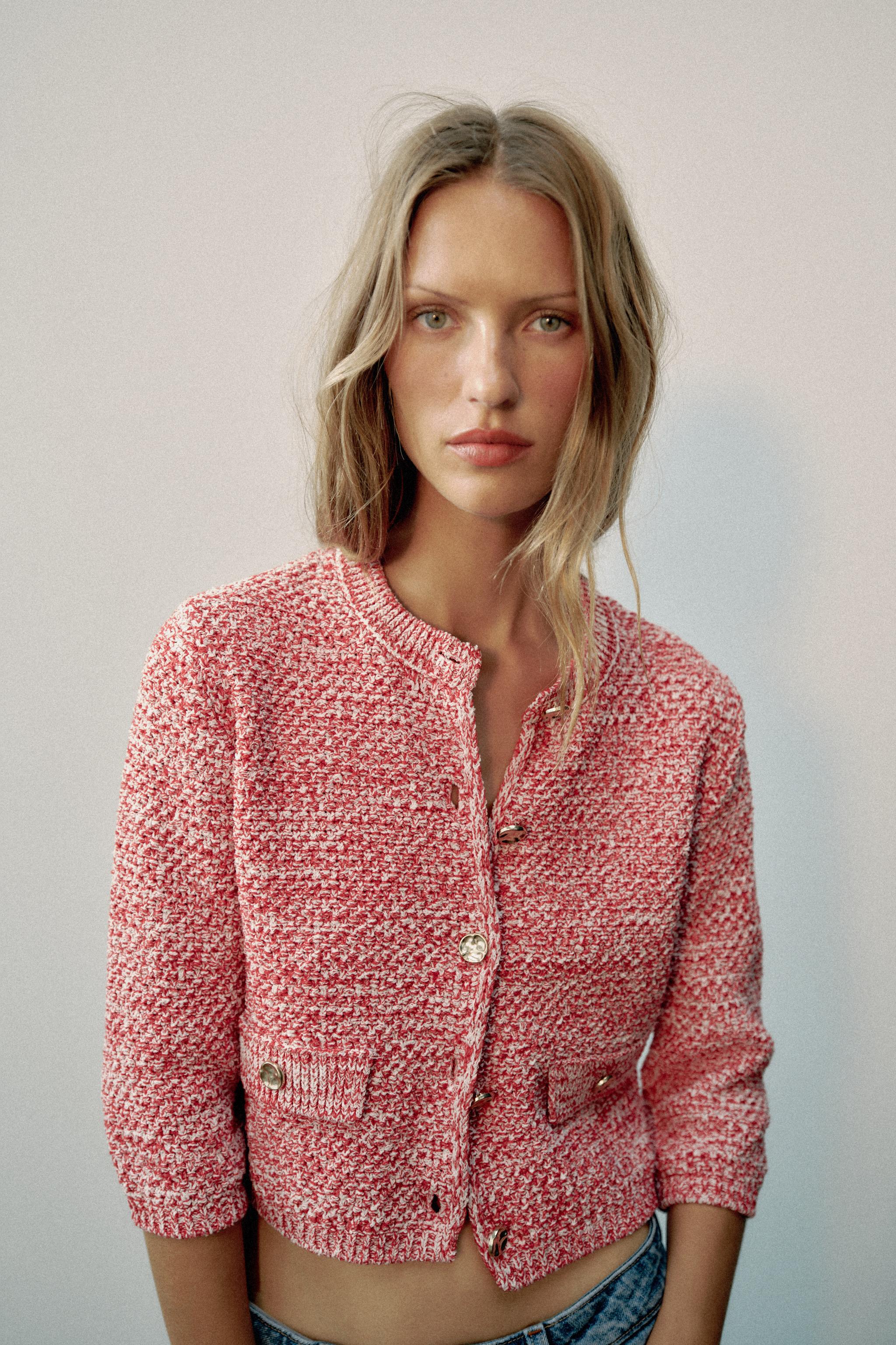 THREE-QUARTER SLEEVE CARDIGAN
