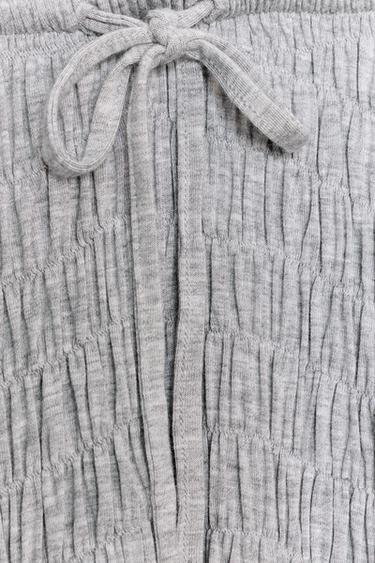 JUPE MI-LONGUE À FRONCES - Gris chiné de Zara - Image 6