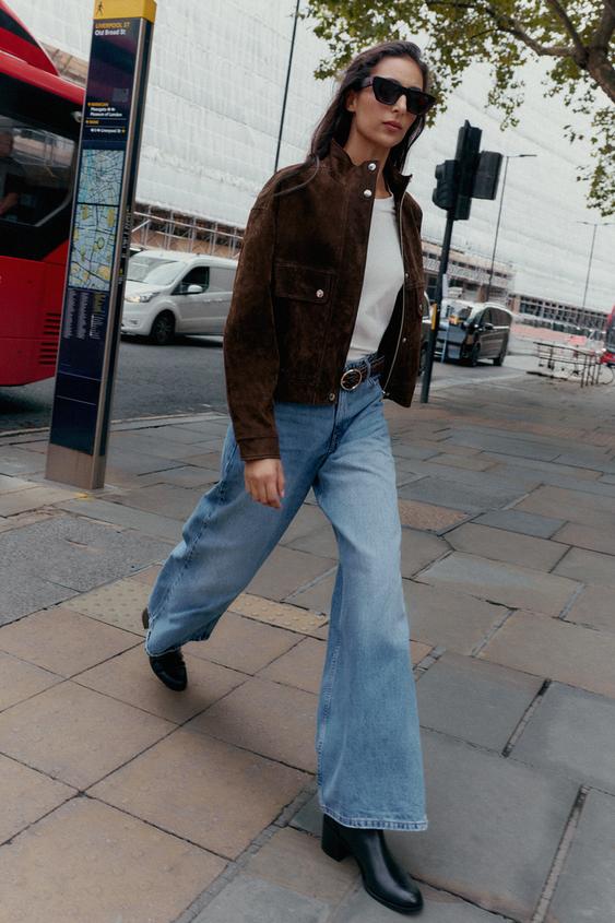 Z1975 HIGH-WAIST WIDE-LEG FULL-LENGTH JEANS WITH BELT