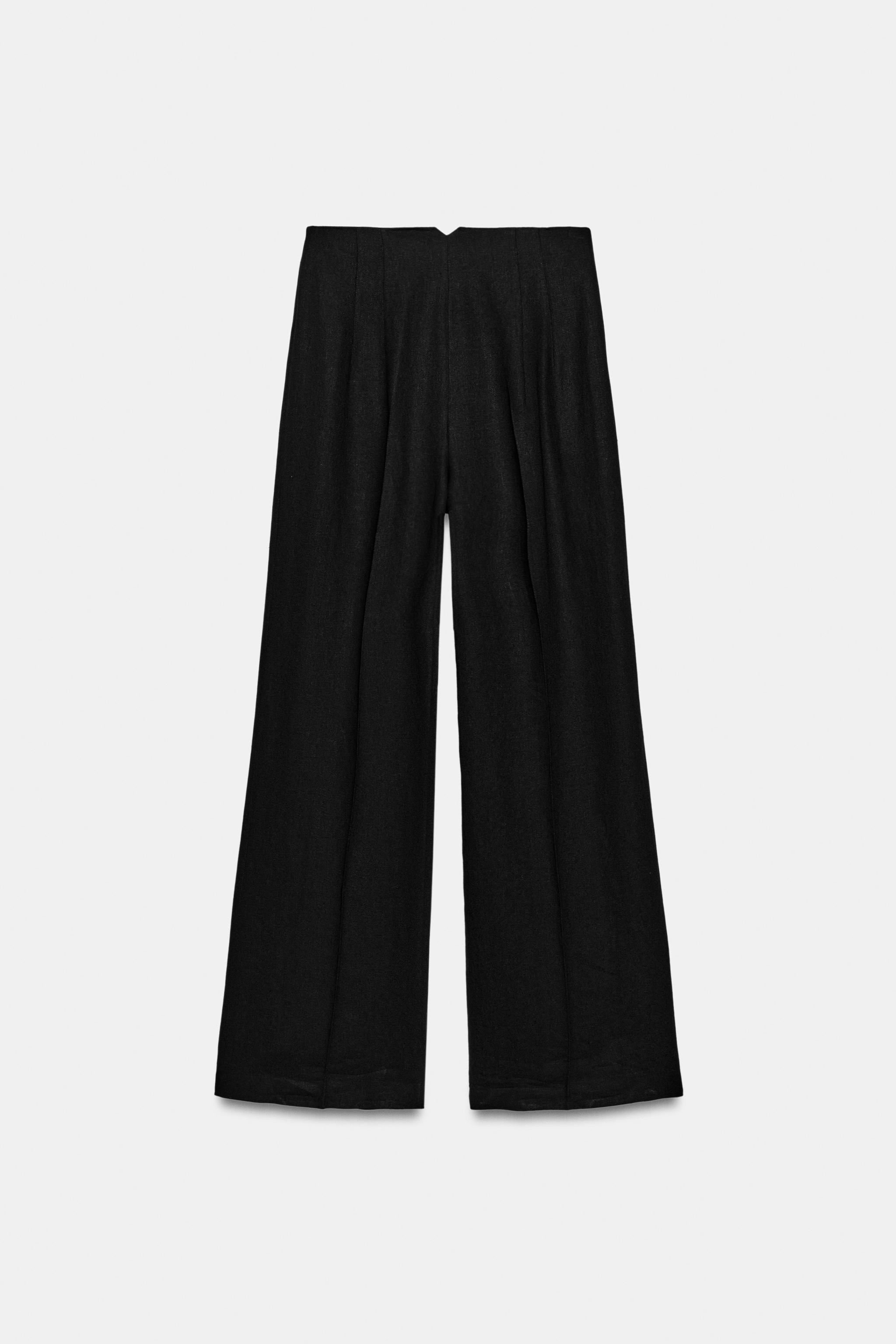 ZW COLLECTION HIGH-WAISTED LINEN PANTS
