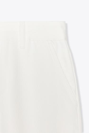 ZW COLLECTION COTTON TROUSERS - White by Zara - Image 7
