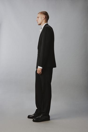 PANTALON REGULAR FIT À PLIS SMOKING - Noir de Zara - Image 3