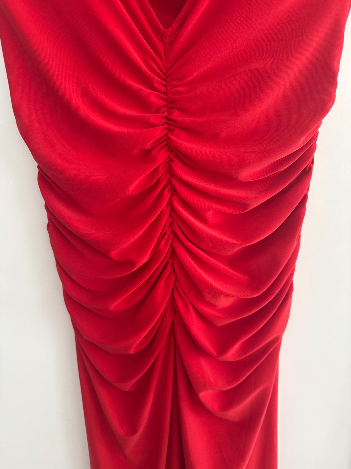 DRAPED MIDI DRESS - Image 3