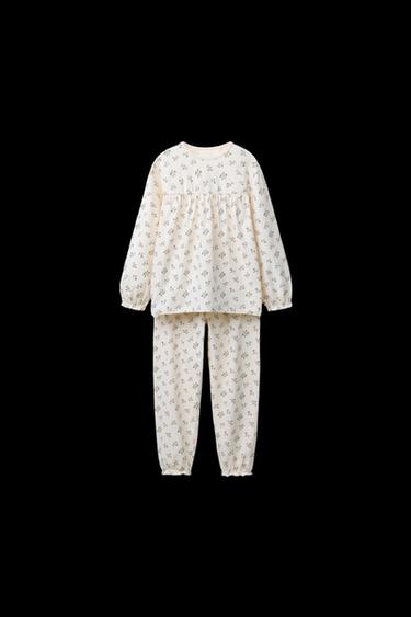 2-6 JAHRE/ PYJAMA MIT BLÜMCHEN - Cremefarben von Zara - Bild 0