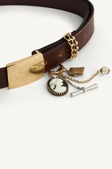 CEINTURE 100% CUIR ÉDITION LIMITÉE. - Marron de Zara - Image 2