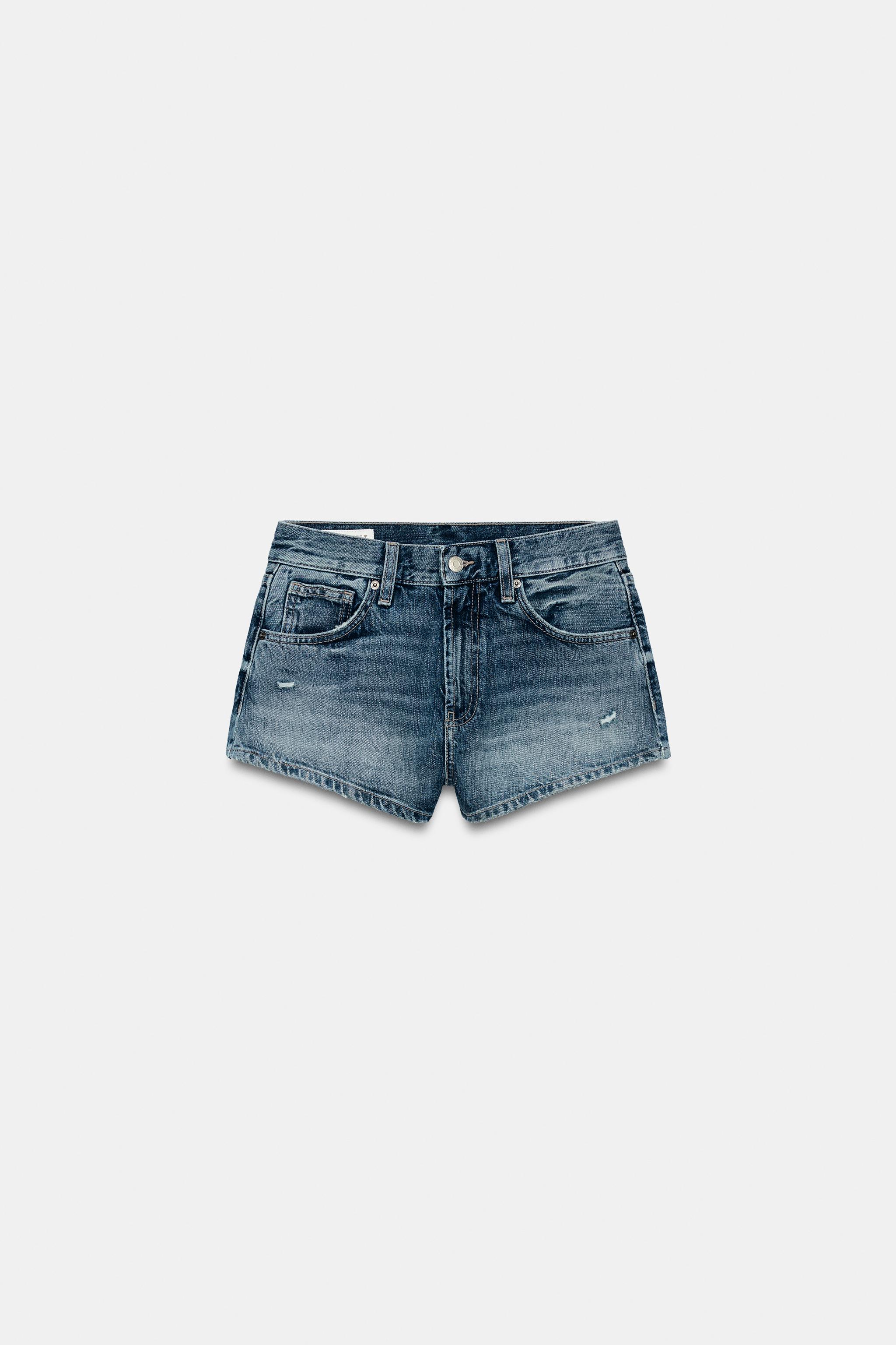 SHORT MINI DENIM TRF INCURVÉ TAILLE HAUTE