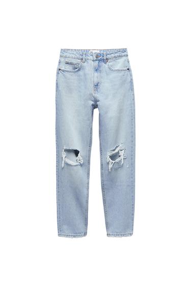 RIPPED MOM JEANS