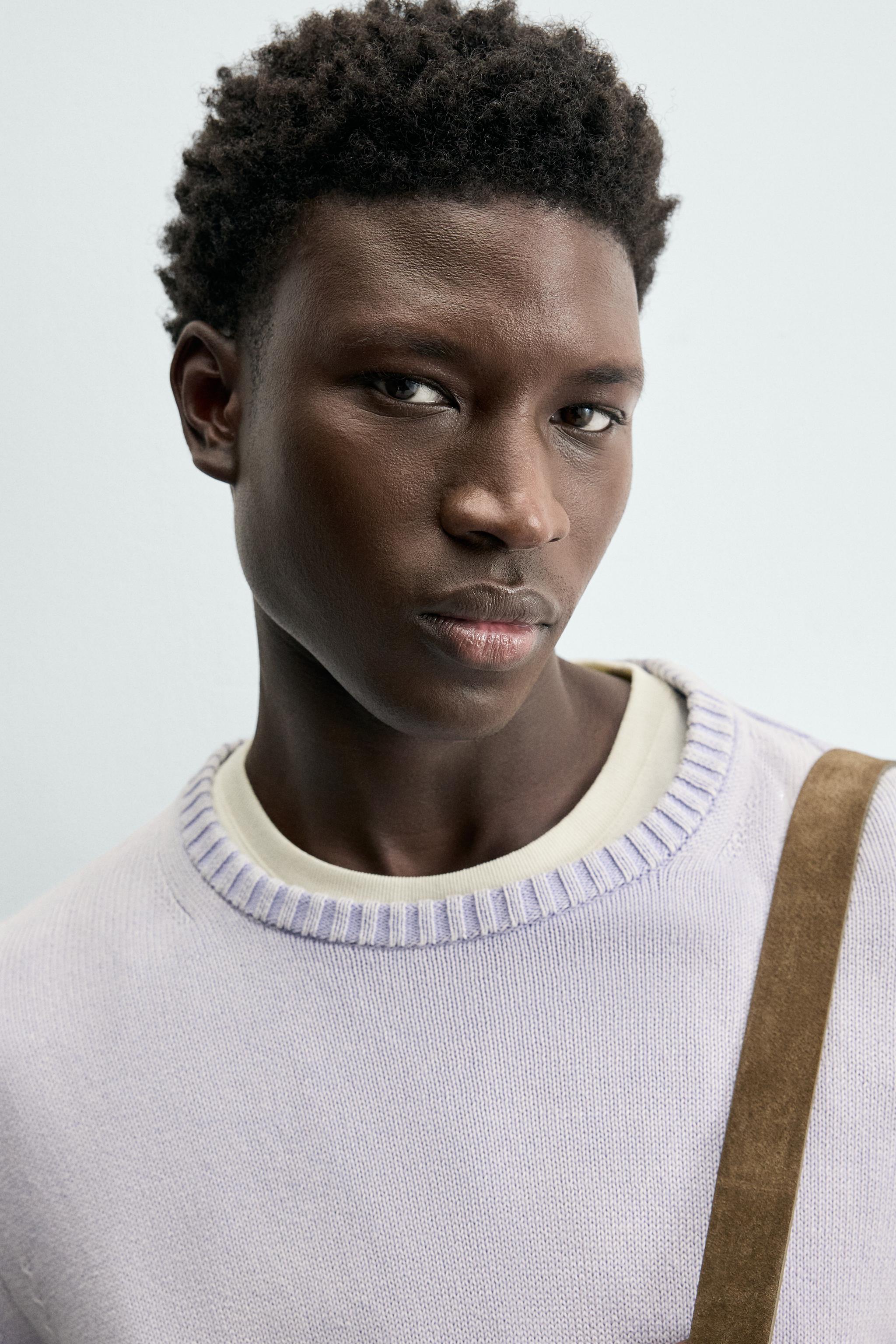 Мужские свитеры Zara COTTON RELAXED FIT SWEATER — фото 5