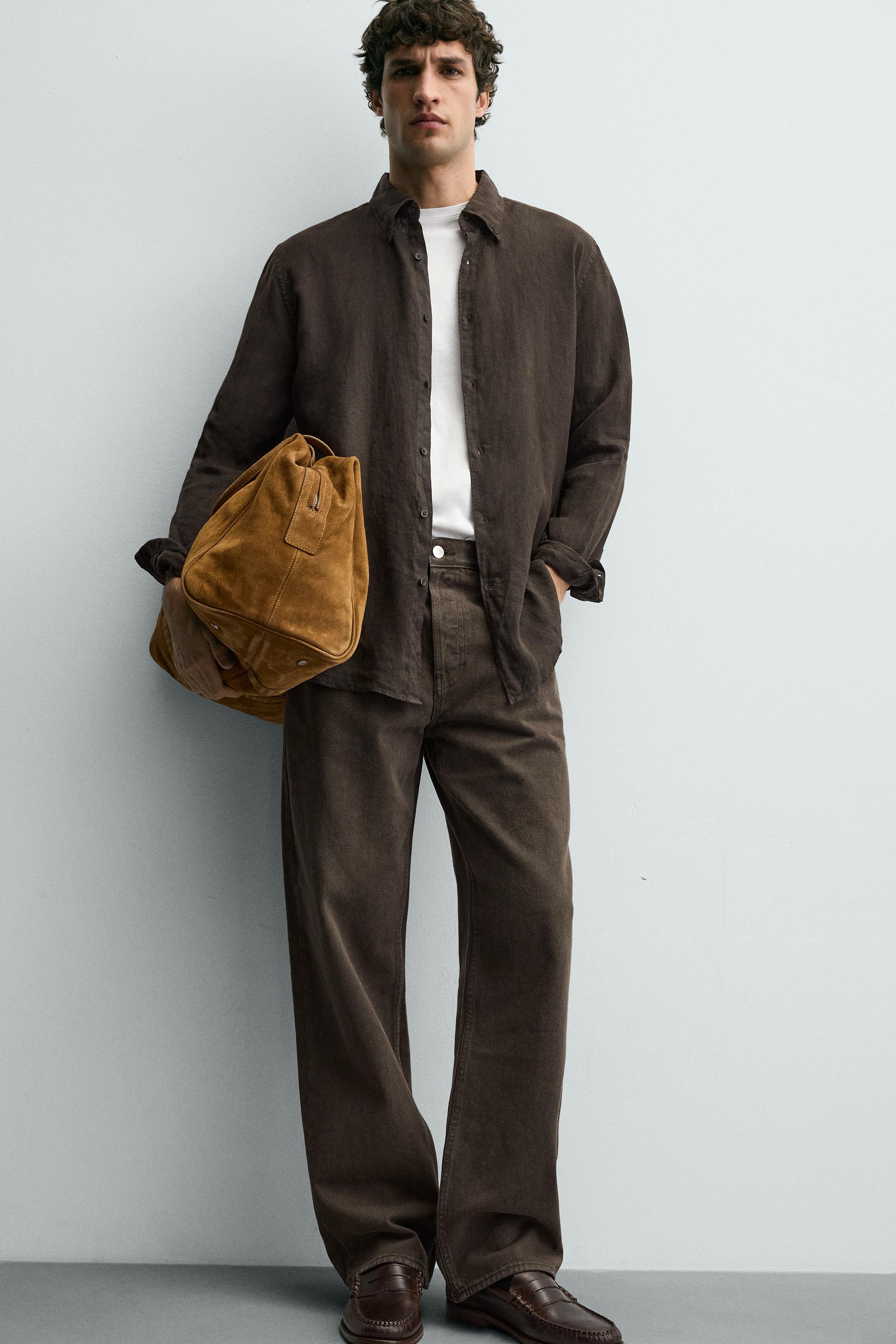 REGULAR FIT 100% LINEN SHIRT