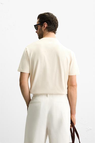 T-SHIRT BRODÉ CONTRASTE - Écru de Zara - Image 2