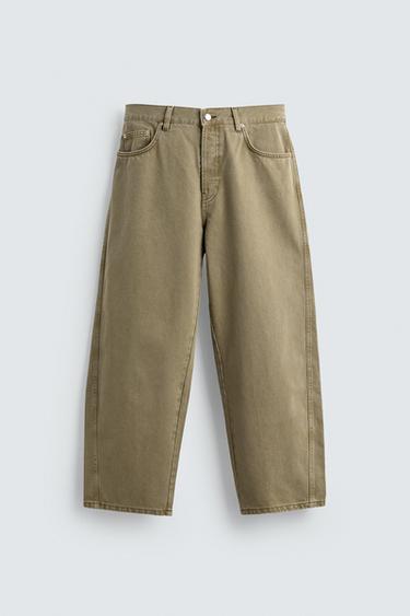 JEANS BALLOON FIT COSTURAS LIMITED EDITION - Khaki de Zara