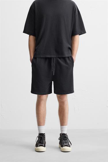 ЖУЫЛҒАН JOGGER БЕРМУД ШОЛАҚ ШАЛБАРЫ - Антрацит сұр Zara компаниясынан