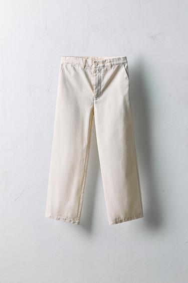 6-10 ANS/ PANTALON EN SERGE ÉDITION LIMITÉE - Blanc cassé de Zara - Image 0