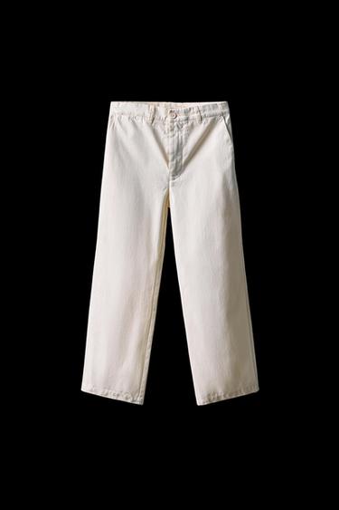 Zara 6-10 YEARS/ LIMITED EDITION TWILL PANTS - Oyster-white - Image 0