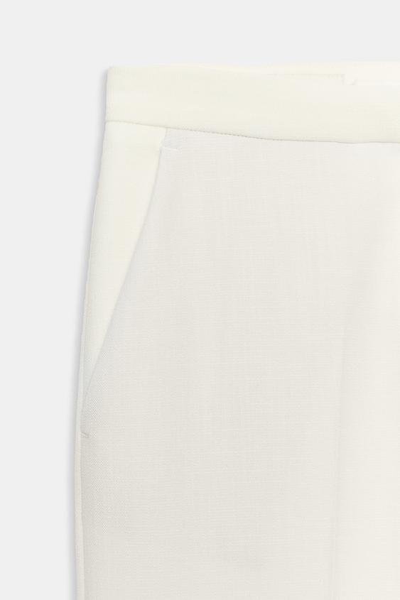 PANTALON DROIT - Écru de Zara - Image 6