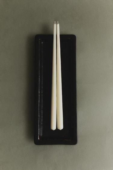 LONG DECORATIVE CANDLE (PACK OF 2) - White by Zara