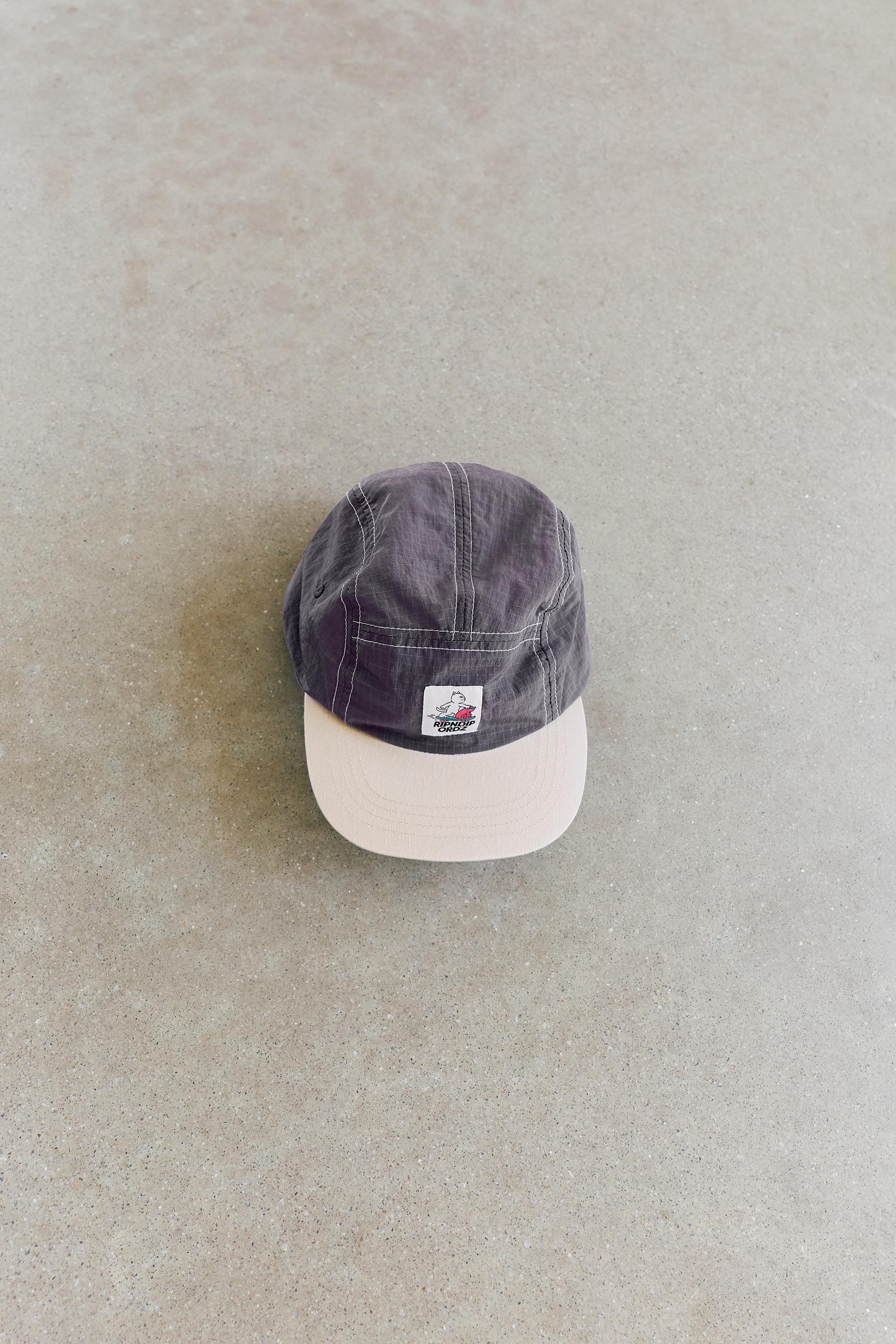 RIPNDIP © X ZARA KIDS LOGO LABEL CAP — Anthracite grey