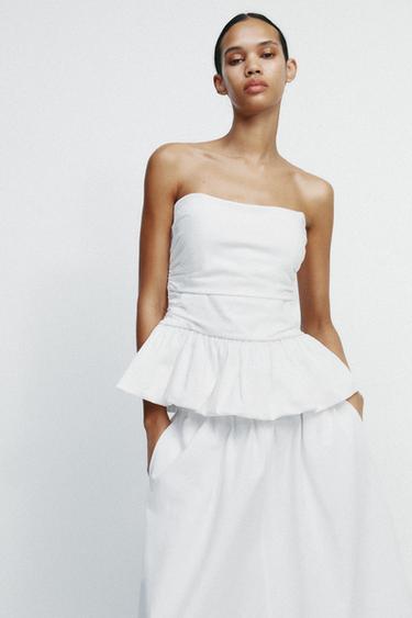 FULL POPLIN TOP - White by Zara