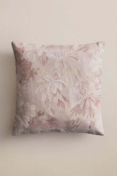CHENILLE CUSHION COVER — Light pink 1