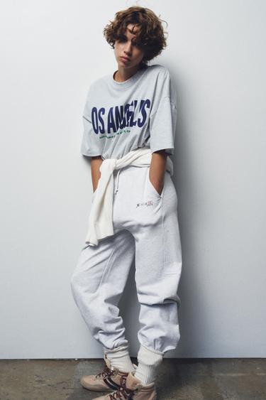 VARSITY TROUSERS - Grey marl by Zara