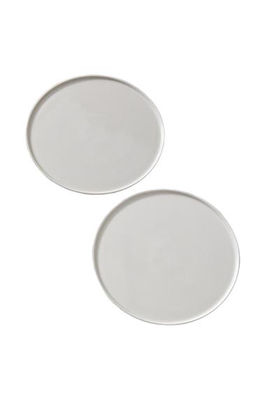 SET DE 2 - PLATO L - crudo-blanco de Zara