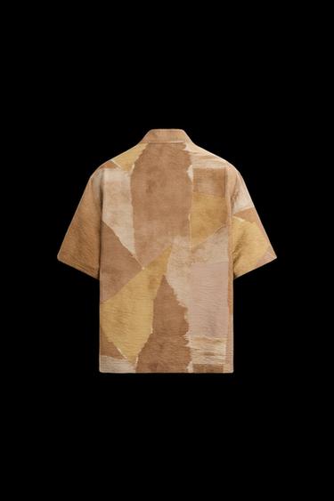 ABSTRACT PRINT SHIRT - Brick by Zara
