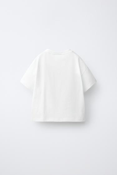 T-SHIRT À IMPRIMÉ TROPICAL - Blanc de Zara - Image 1