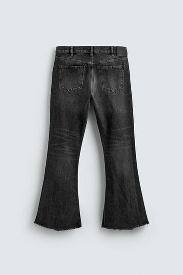 Zara FLARE FIT JEANS - Charcoal