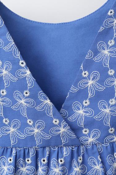 TOP À FLEURS BRODÉES - Bleu roi de Zara - Image 3