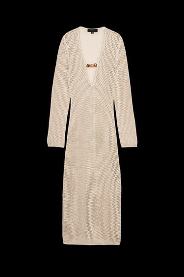 LANGES STRICKKLEID - Cremefarben von Zara - Bild 0