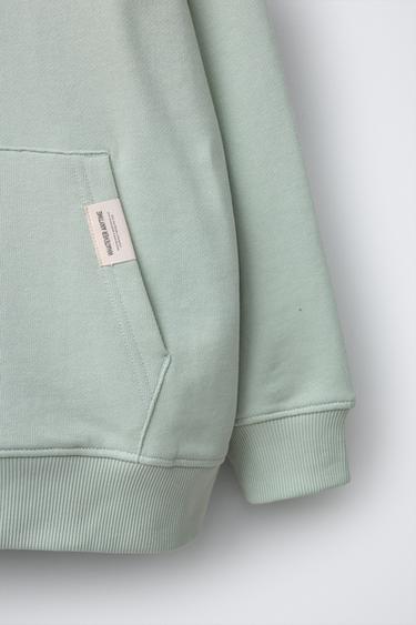 SLOGAN PRINT HOODIE - Light green by Zara - Image 3