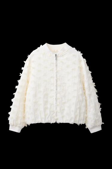 BOMBER FLORES TUL - Crudo de Zara - Imagen 0
