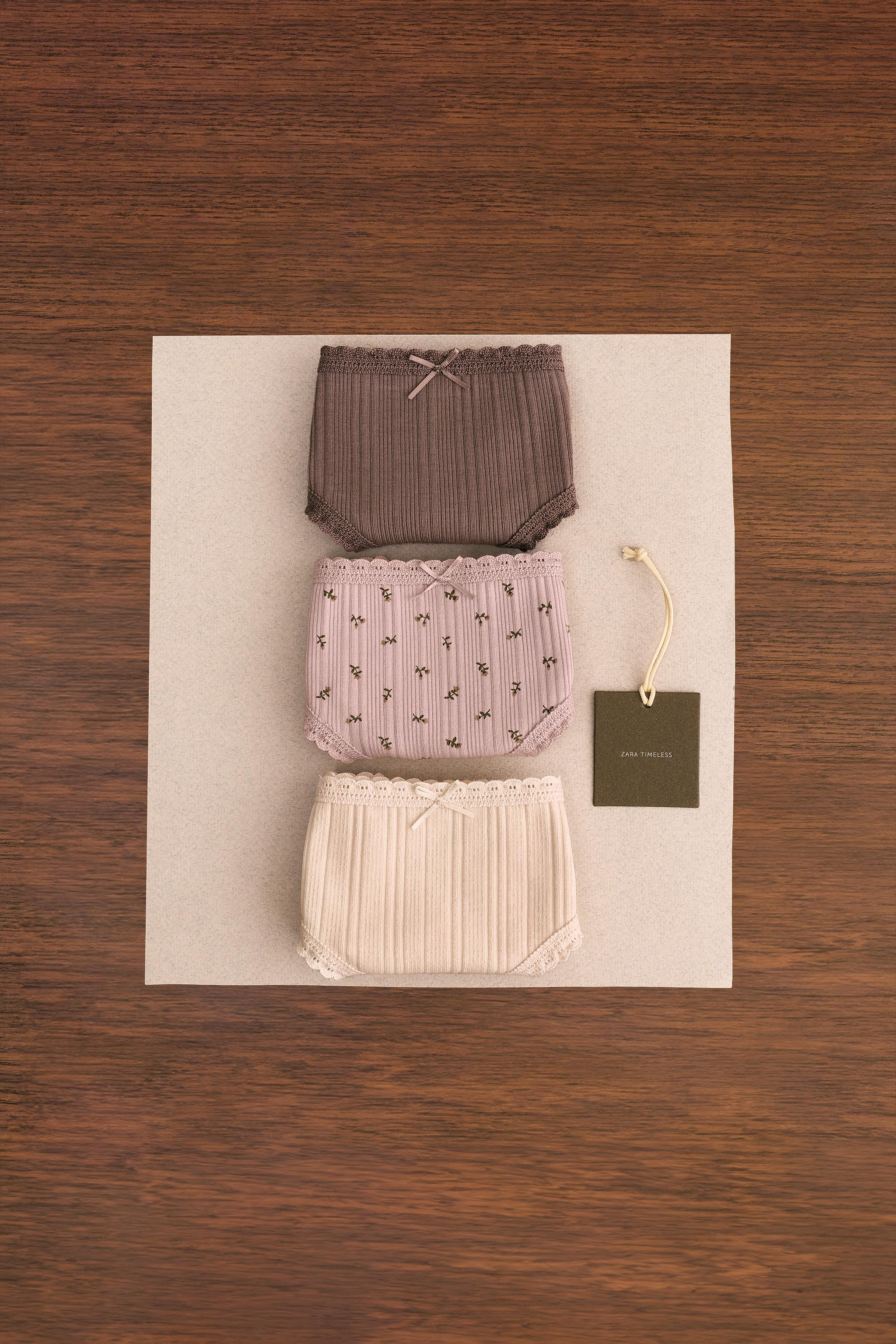 ZARA TIMELESS - THREE-PACK OF RIBBED UNDERWEAR