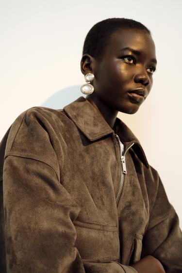 أقراط مجوهرات براقة - ذهبي / فضي الخاص بـ Zara - صورة 0