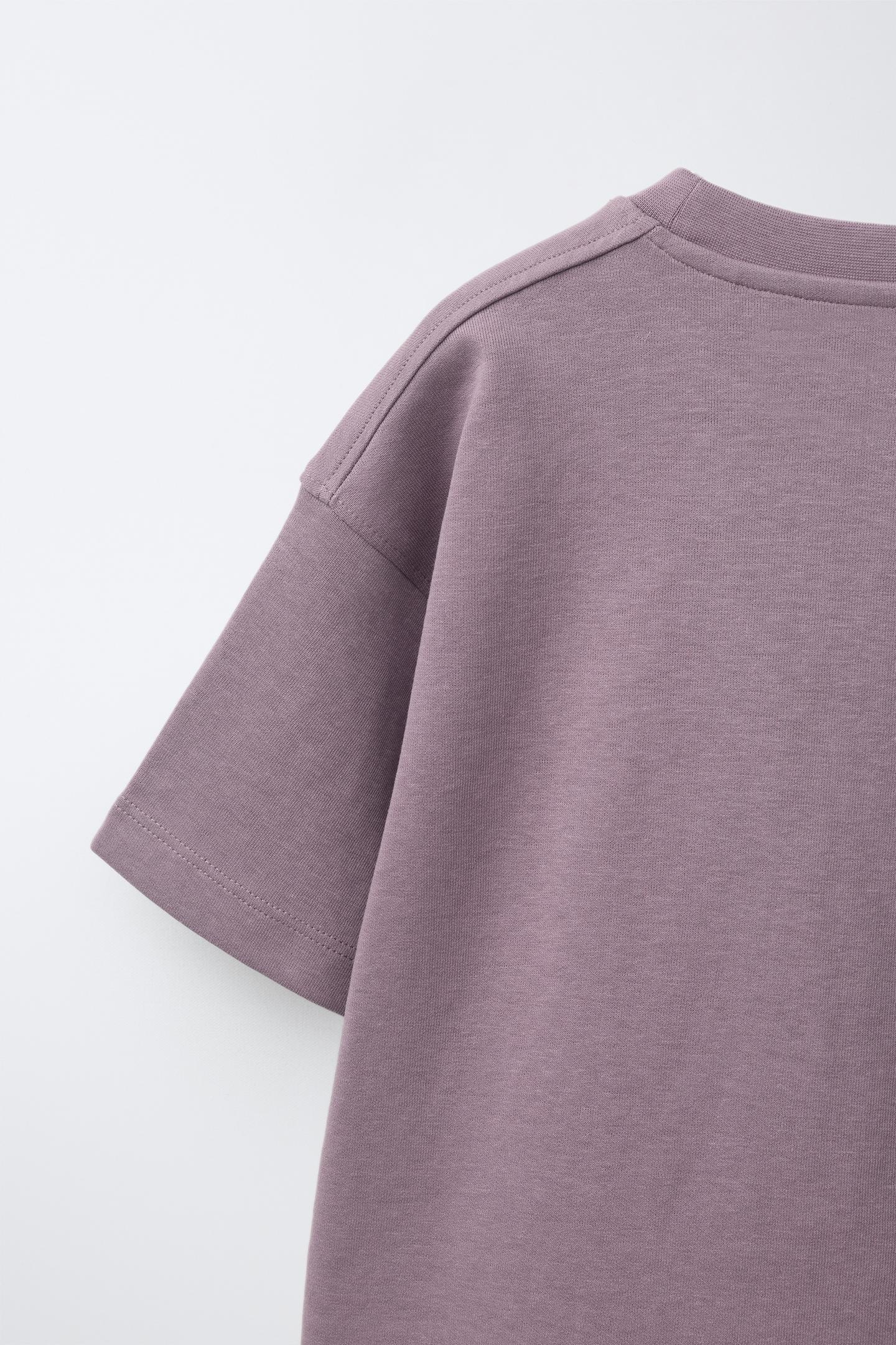 Детские комплекты Zara Interlock T-SHIRT & Bermuda Set, цвет: Розовато-лиловый — фото 9