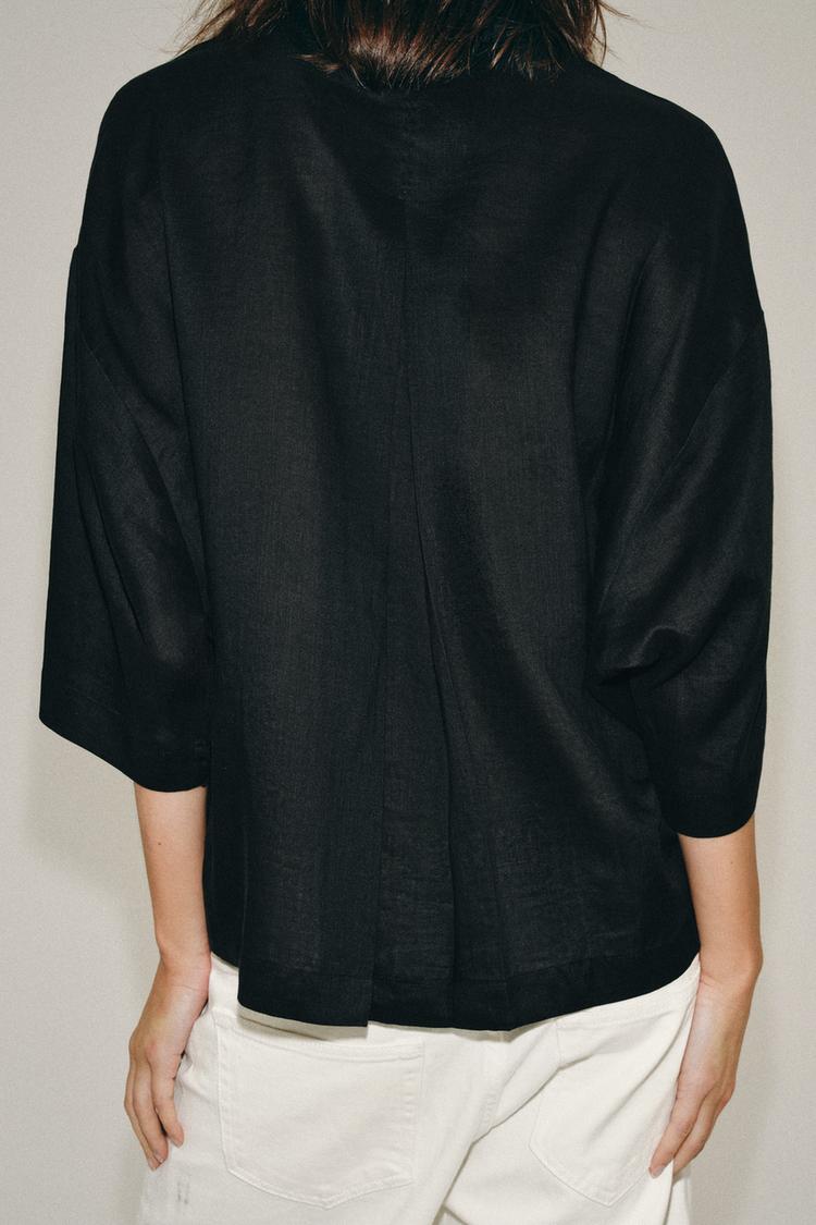 Camisa oversize de ramio ZW COLLECTION 3