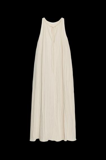 FLIESSENDES KLEID MIT CRINKLE-EFFEKT ZW COLLECTION - Beige von Zara - Bild 0