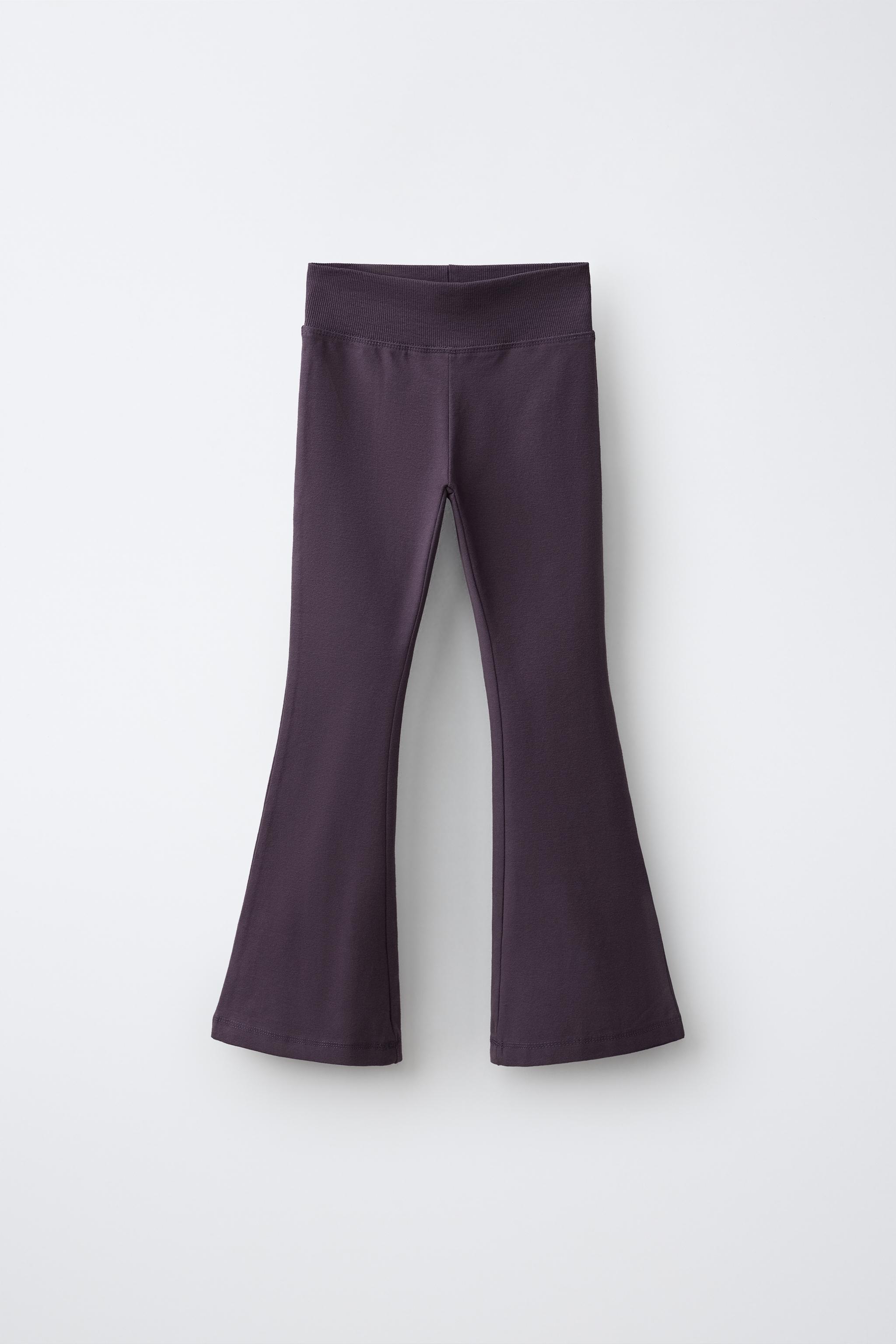 PLAIN FLARE LEGGINGS — Mauve