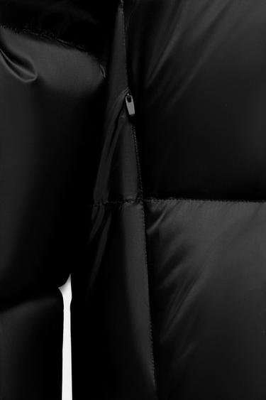 DOUDOUNE À CAPUCHE EN PLUME ET DUVET DÉPERLANTE COUPE-VENT - Noir de Zara - Image 10