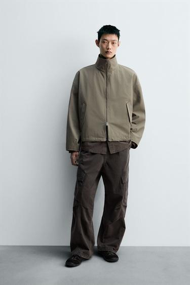 TEXTURED TECHNICAL JACKET - Greenish by Zara