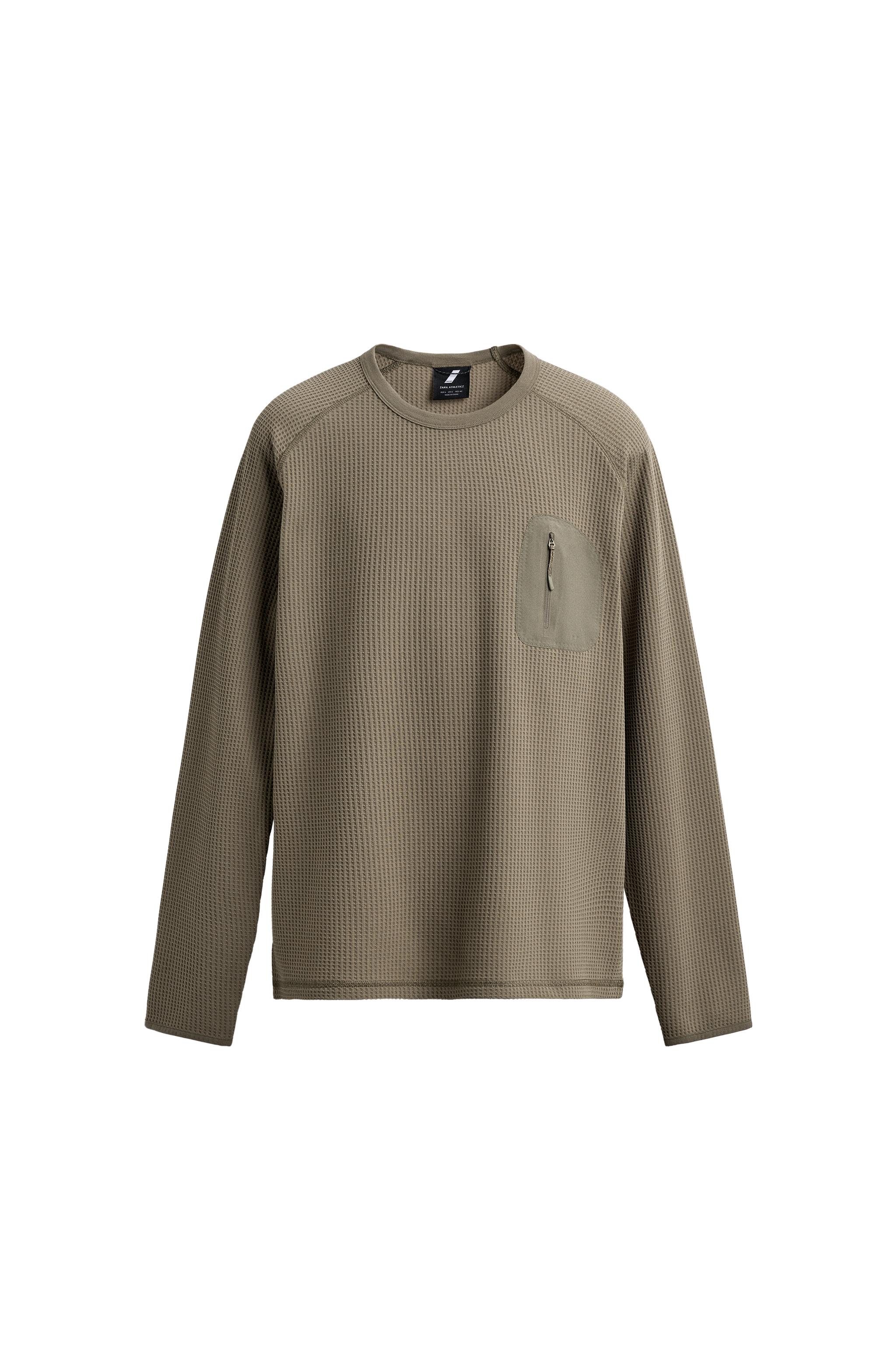 WAFFLE TEXTURED POCKET T-SHIRT - Mid-camel | ZARA United States
