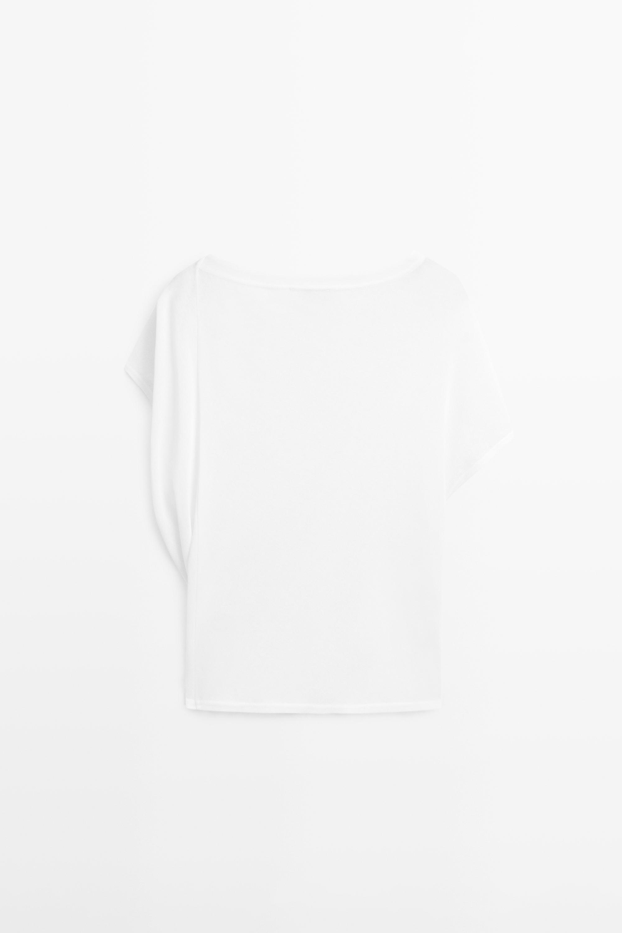 T-shirt fluide manches courtes effet crêpe