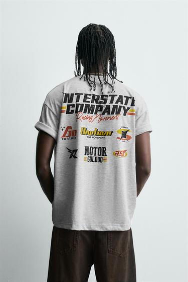 MOTOR GRAPHIC T-SHIRT - Grey marl by Zara - Image 2