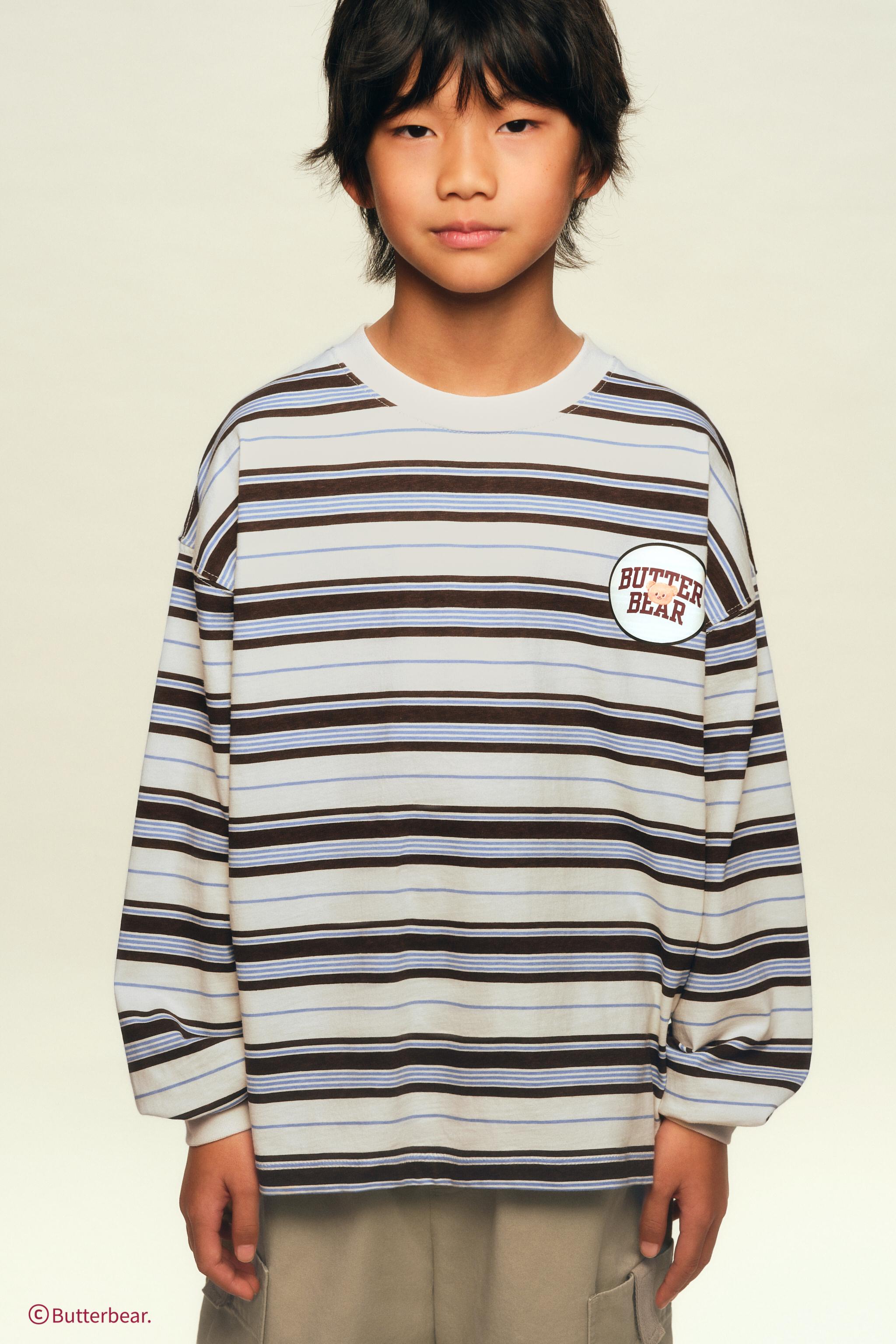 butter ストライプ 長袖Tシャツ ストライプ柄 BUTTERBEAR © Tシャツ - ストライプ | ZARA Japan