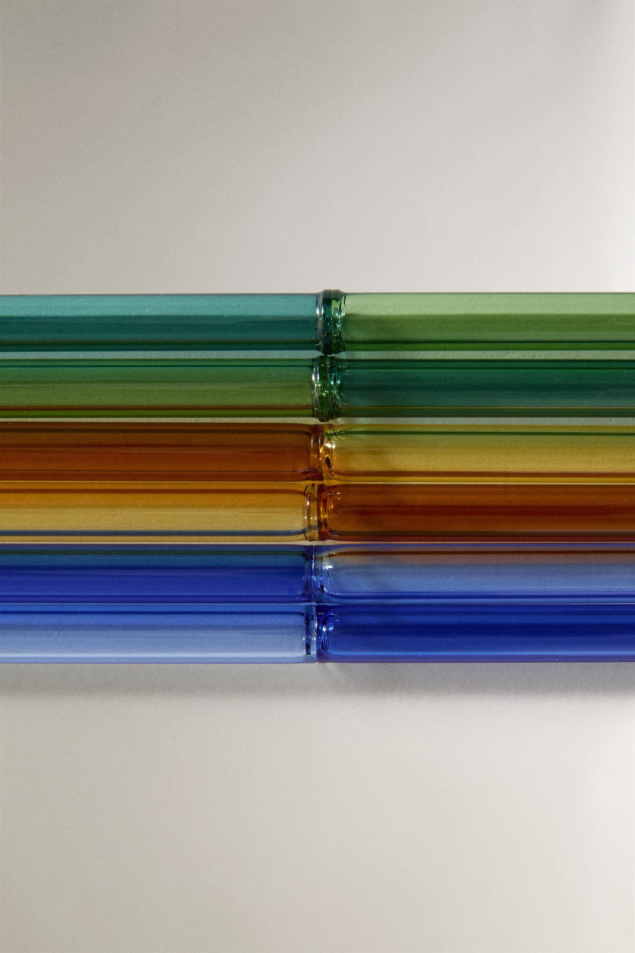 Zara COLOURED BOROSILICATE GLASS STRAW SET (PACK OF 6) — фото 3