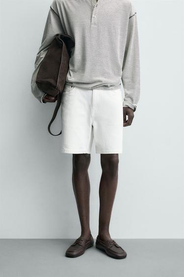 Zara BERMUDE OD TRAPERA REGULAR FIT – Bijela