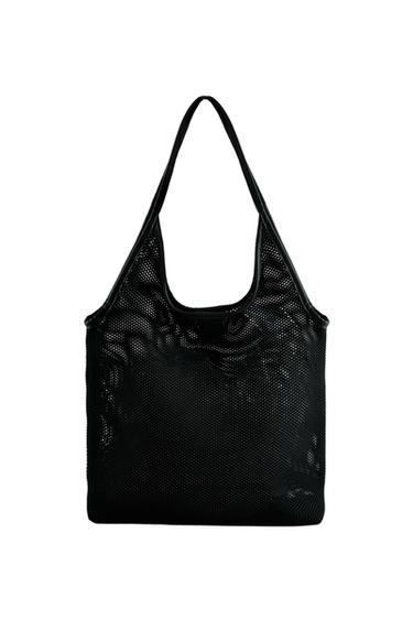 SAC CABAS KNIT - Noir de Zara